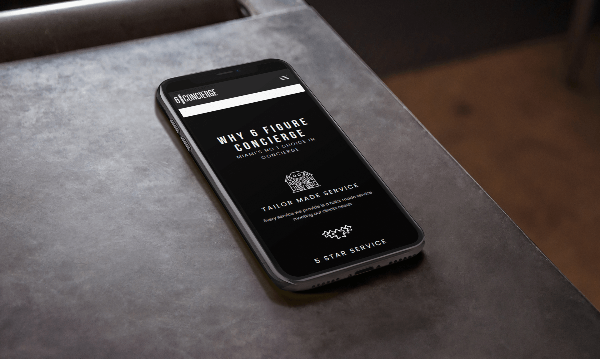 6 Figure Concierge responsive web design