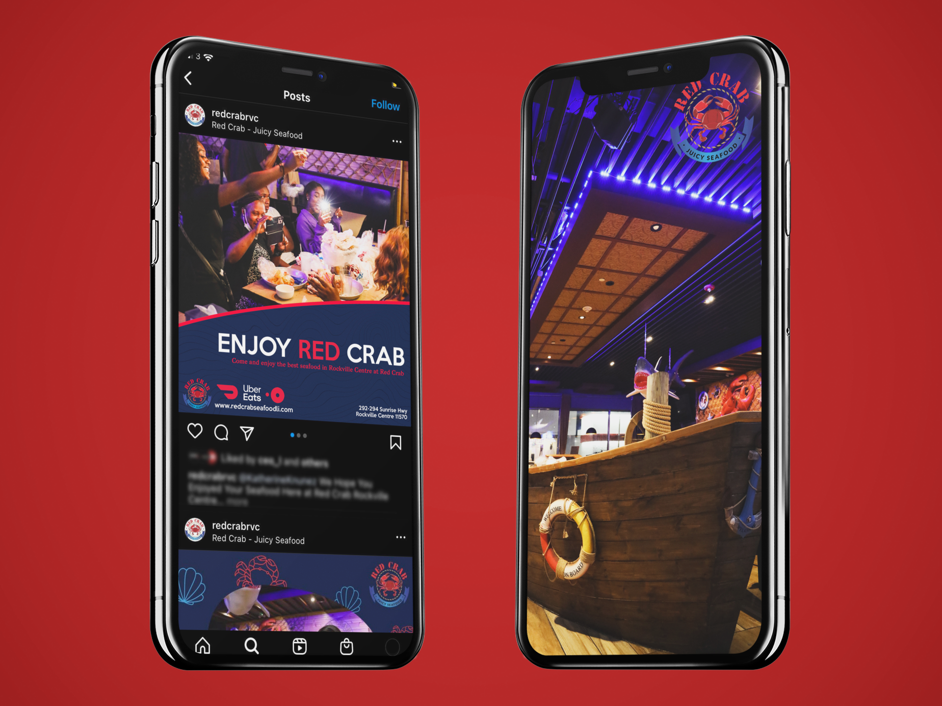Red Crab Social Media Content