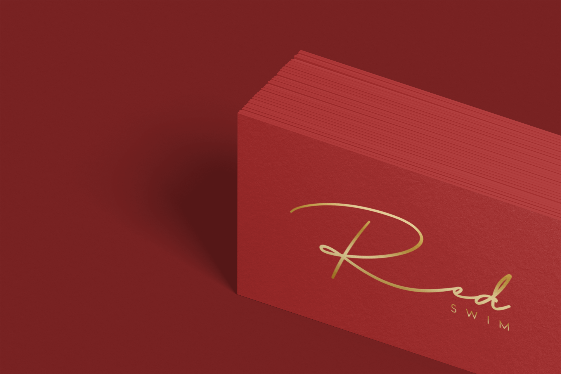 Red Swim Card Design