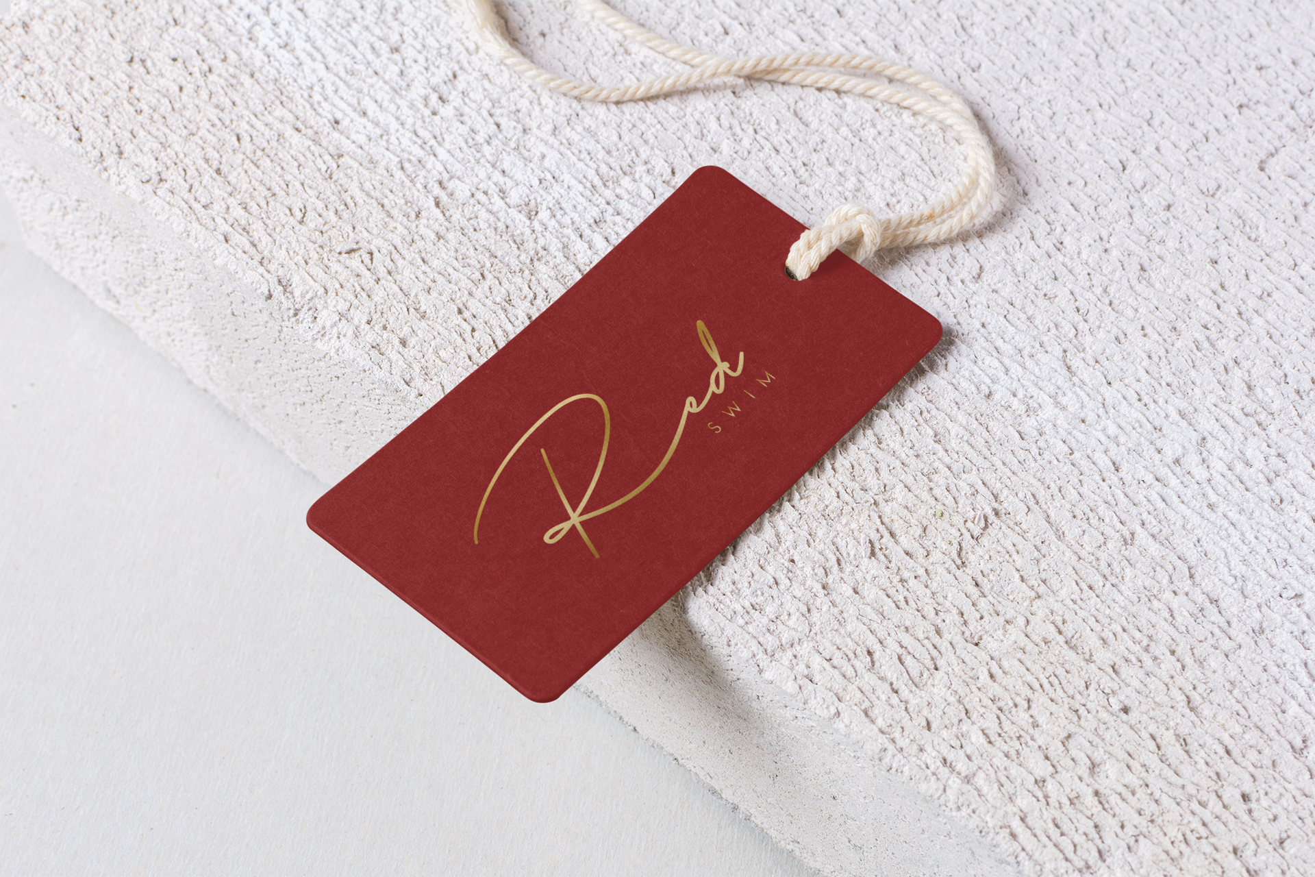 Red Swim Label