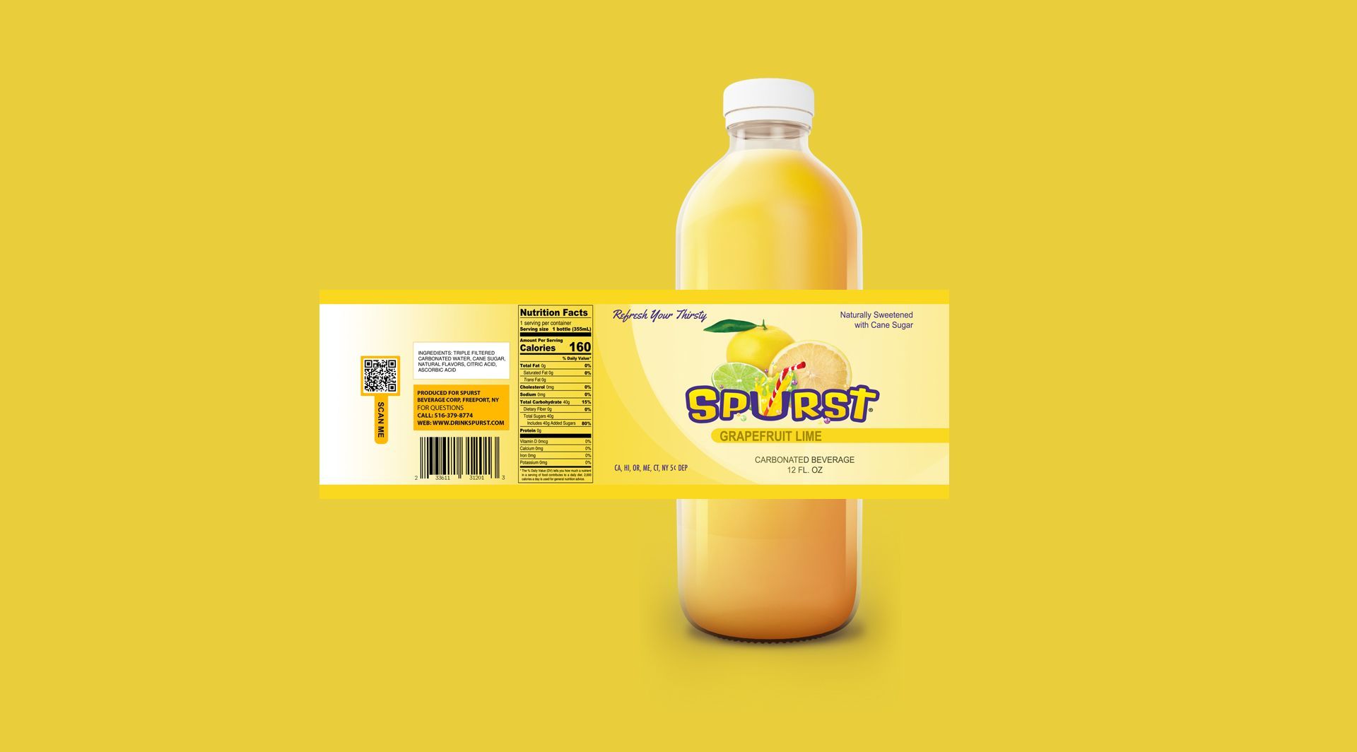 Spurst Soda Label Design