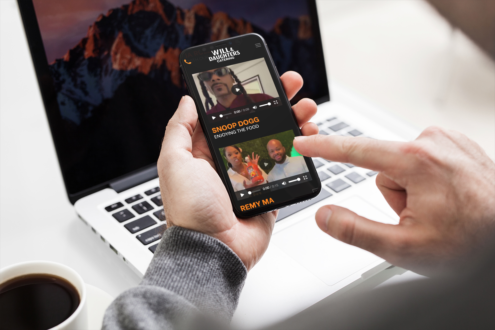Will and Daughters Catering Mobile Responsive Website