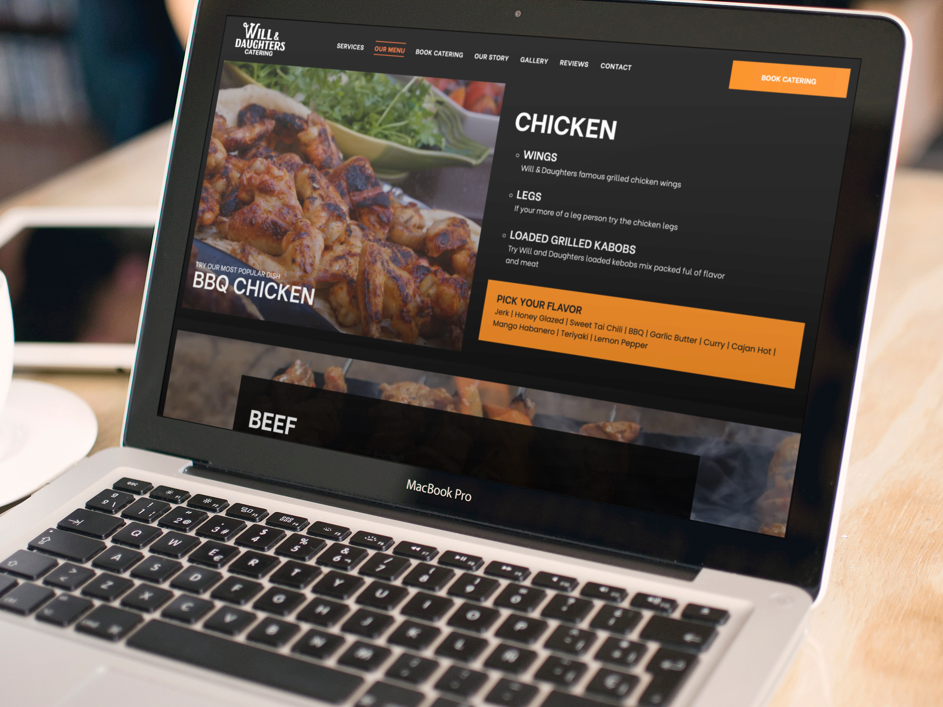 Will and Daughters Catering Web Design