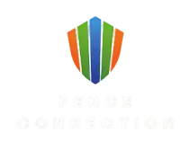 Dence Communications logo with green, orange, blue, and white shield above faint text