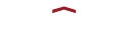 Small red chevron-shaped mark centered on a white background