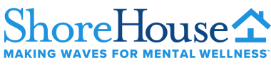 Shore House logo with blue house icon and tagline “Making Waves for Mental Wellness”