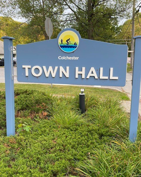 Colchester Town Hall sign