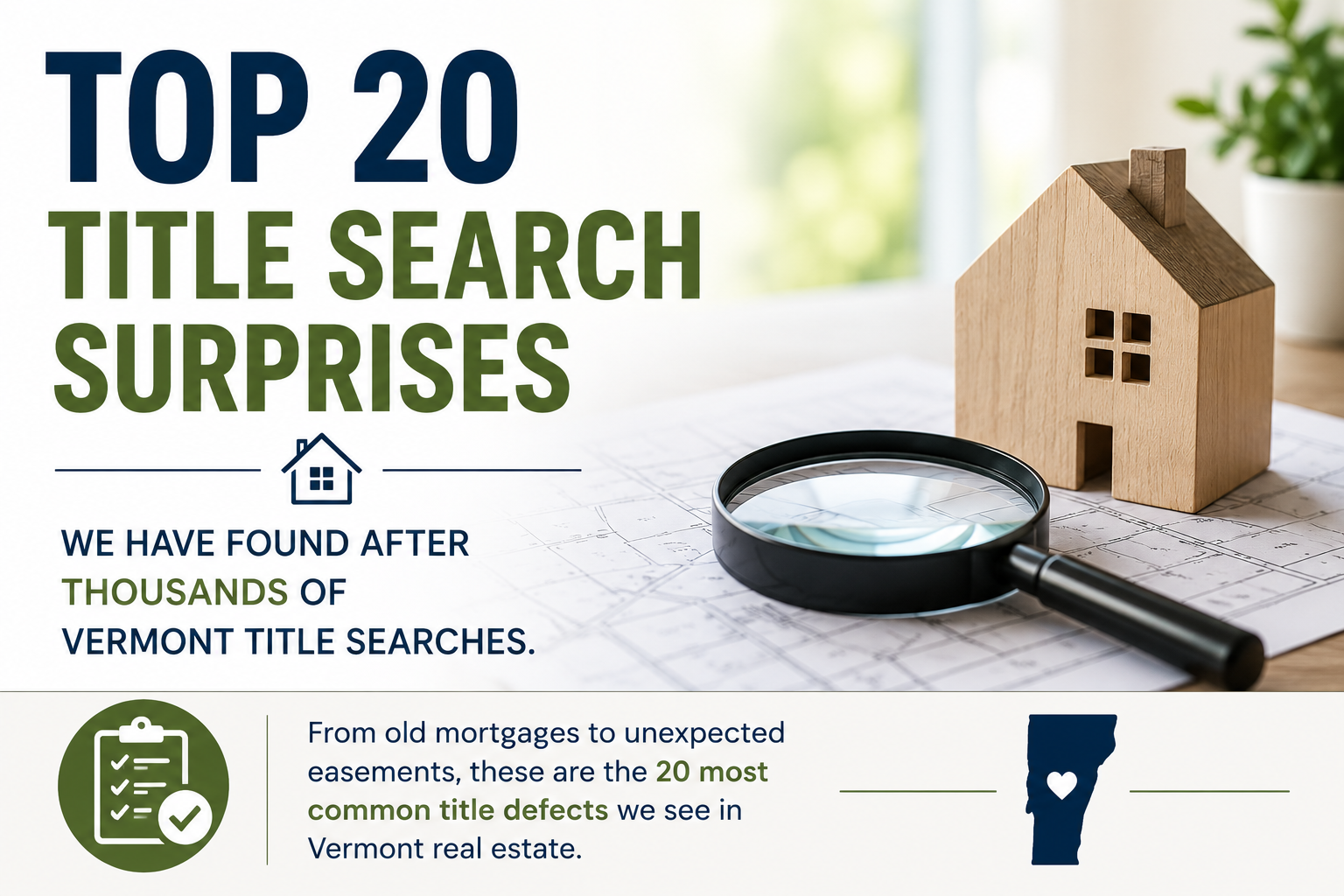Top 20 Vermont Real Estate Title Search Issues