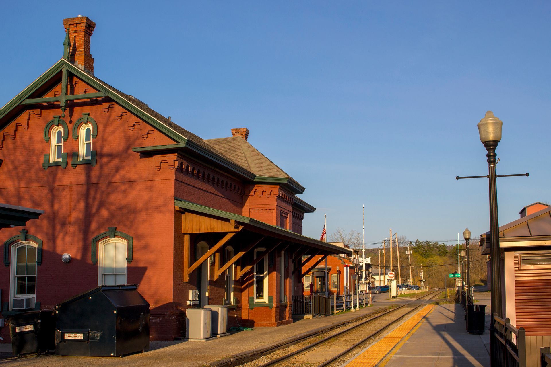 A train station in Randolph, Vermont