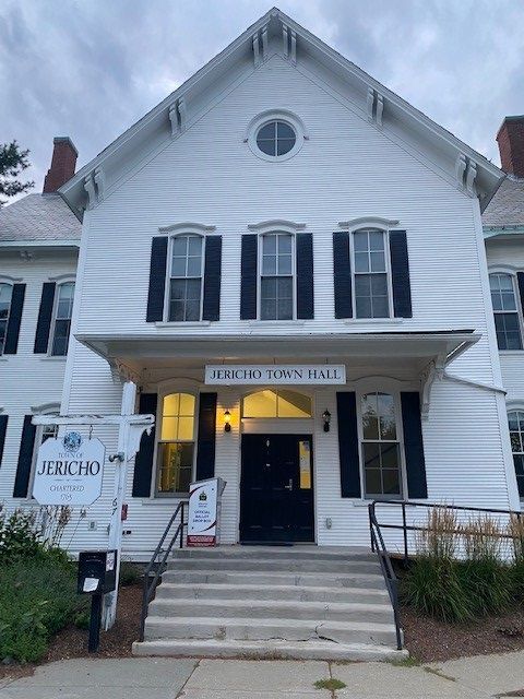 A picture of Jericho Town Hall, Jericho, VT, an area served by a real estate lawyer