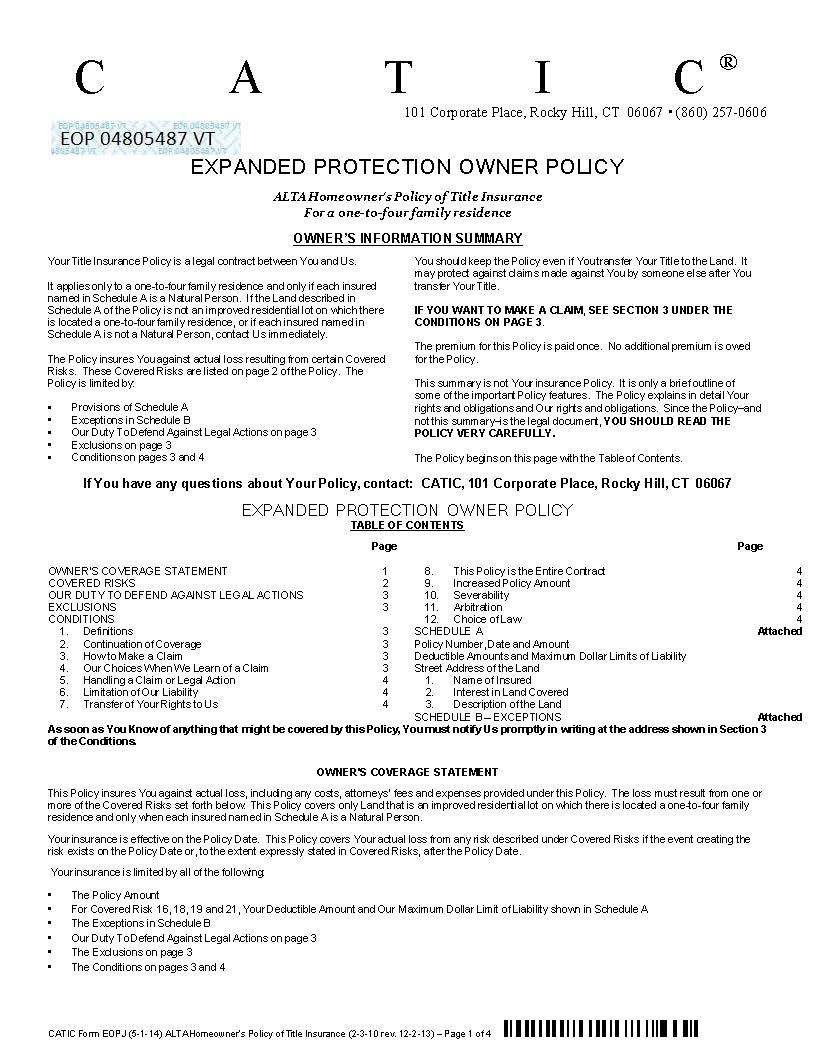 Vermont Title Insurance