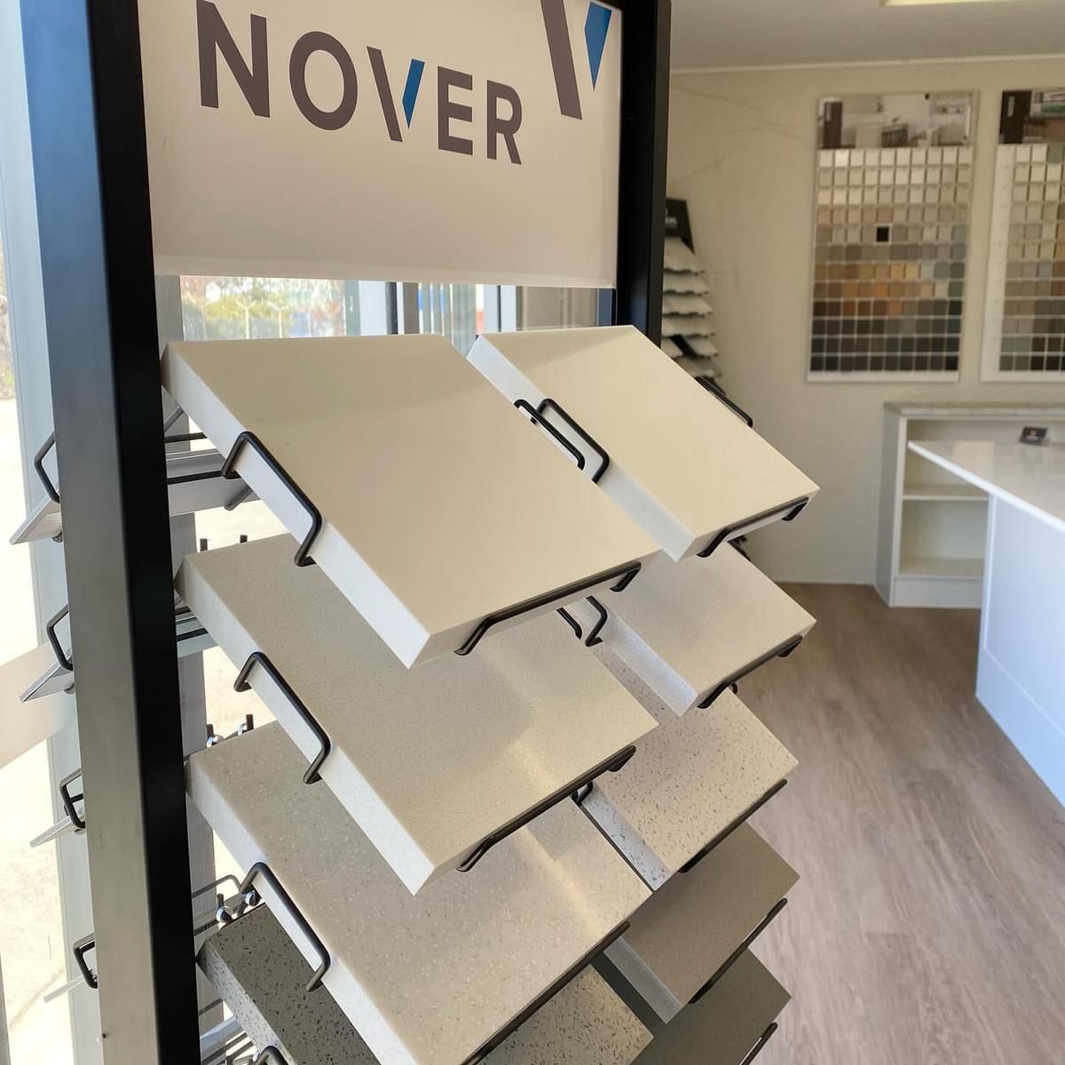 Tiles Display On The Rack — Kreuzer Cabinets In East Wagga Wagga, NSW