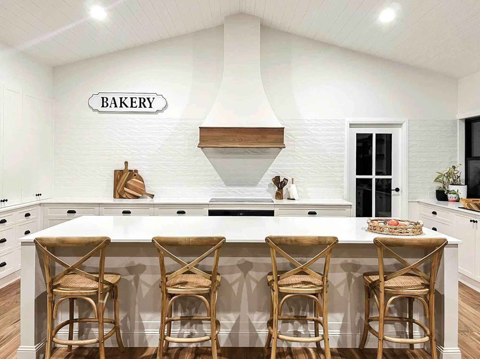 White Table Custom Cabinetry Storage