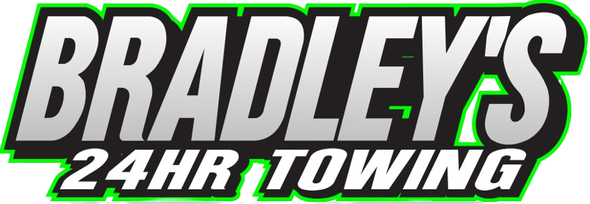 A logo for Bradley's 24 Hour Towing