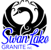 Swan Lake Granite Inc. logo with a black swan graphic and blue stylized text on white background