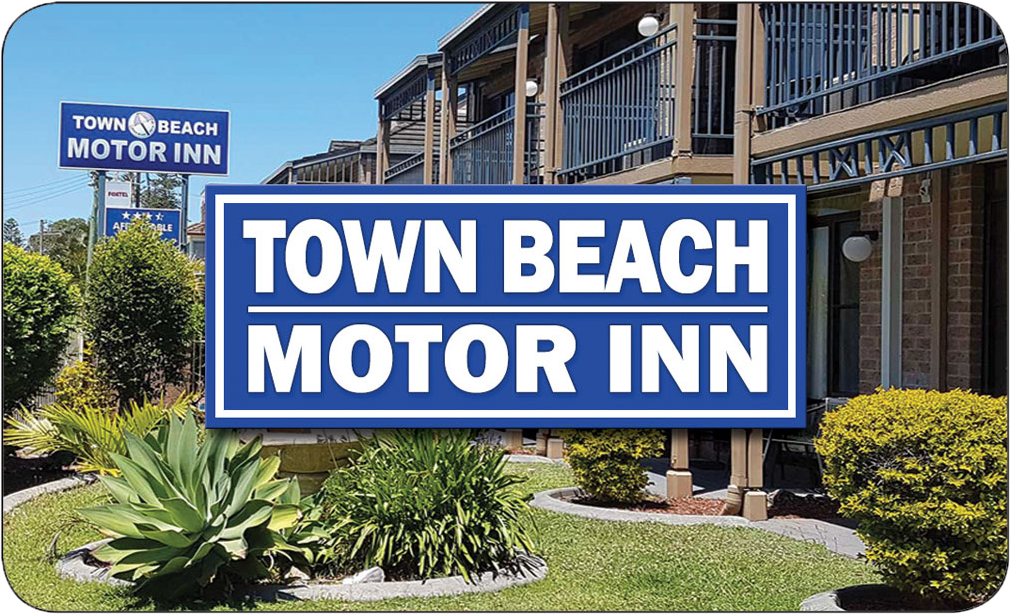 Edgezone Media's Business Card Design Example for Town Beach Motor Inn.