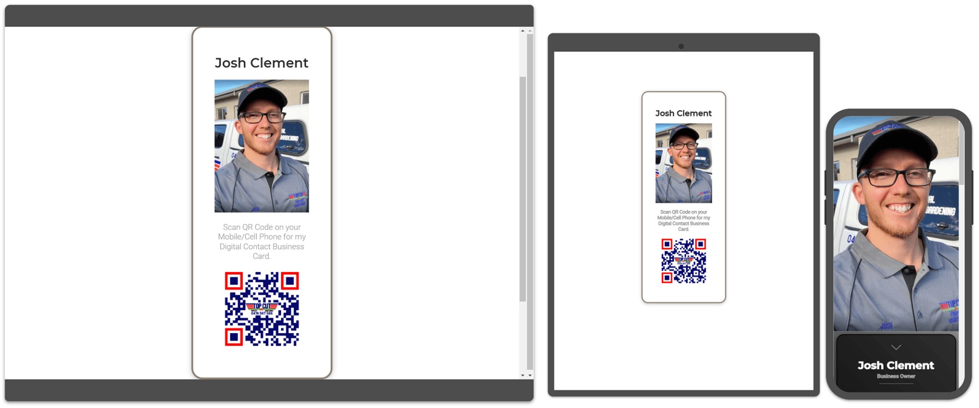 Team Edge Digital Contact Business Card Example