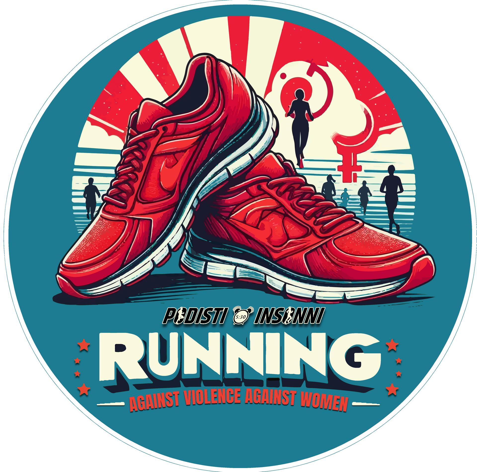 Logo Running against violence against women