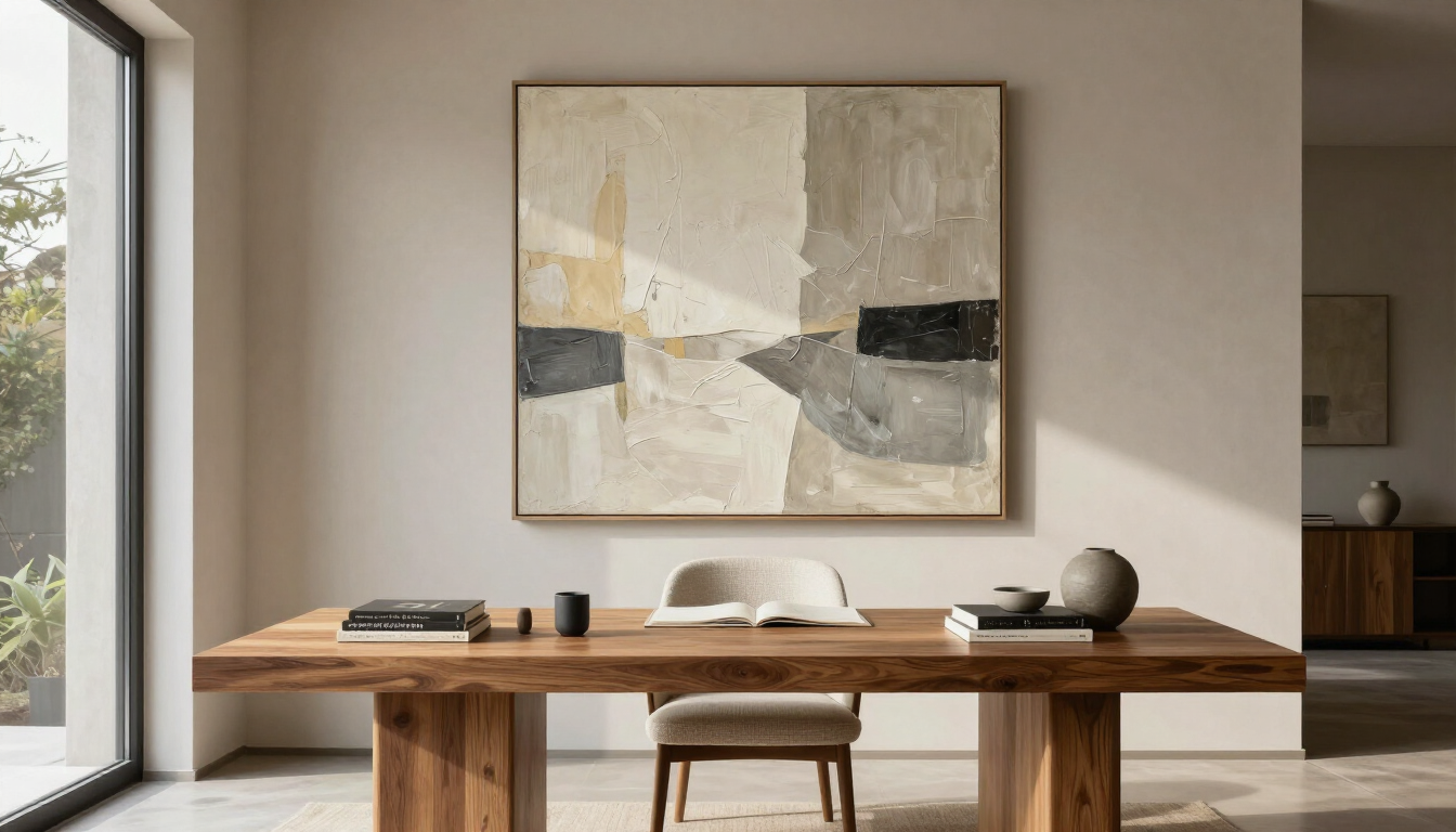 Cuadro abstracto contemporáneo para interiorismo