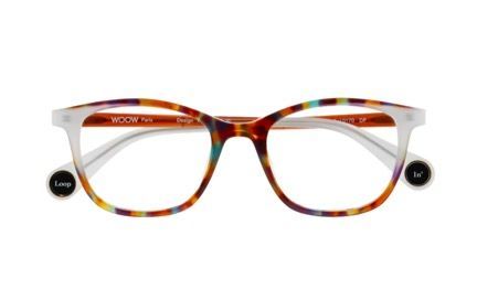 A pair of woow
glasses with a colorful frame on a white background.