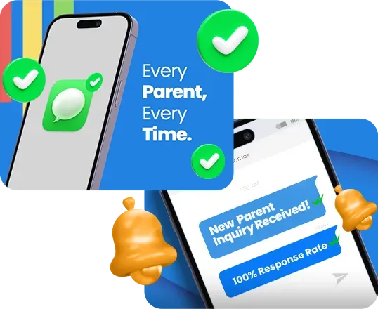 A phone with a message that says every parent every time
