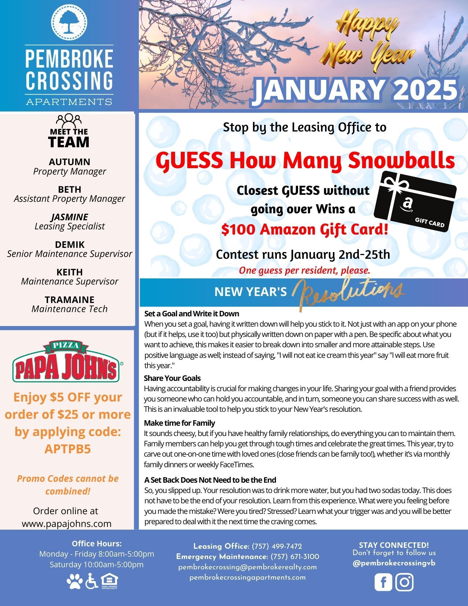 January 2025 Resident Newsletter