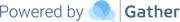 Powered by Gather logo with blue icon and text