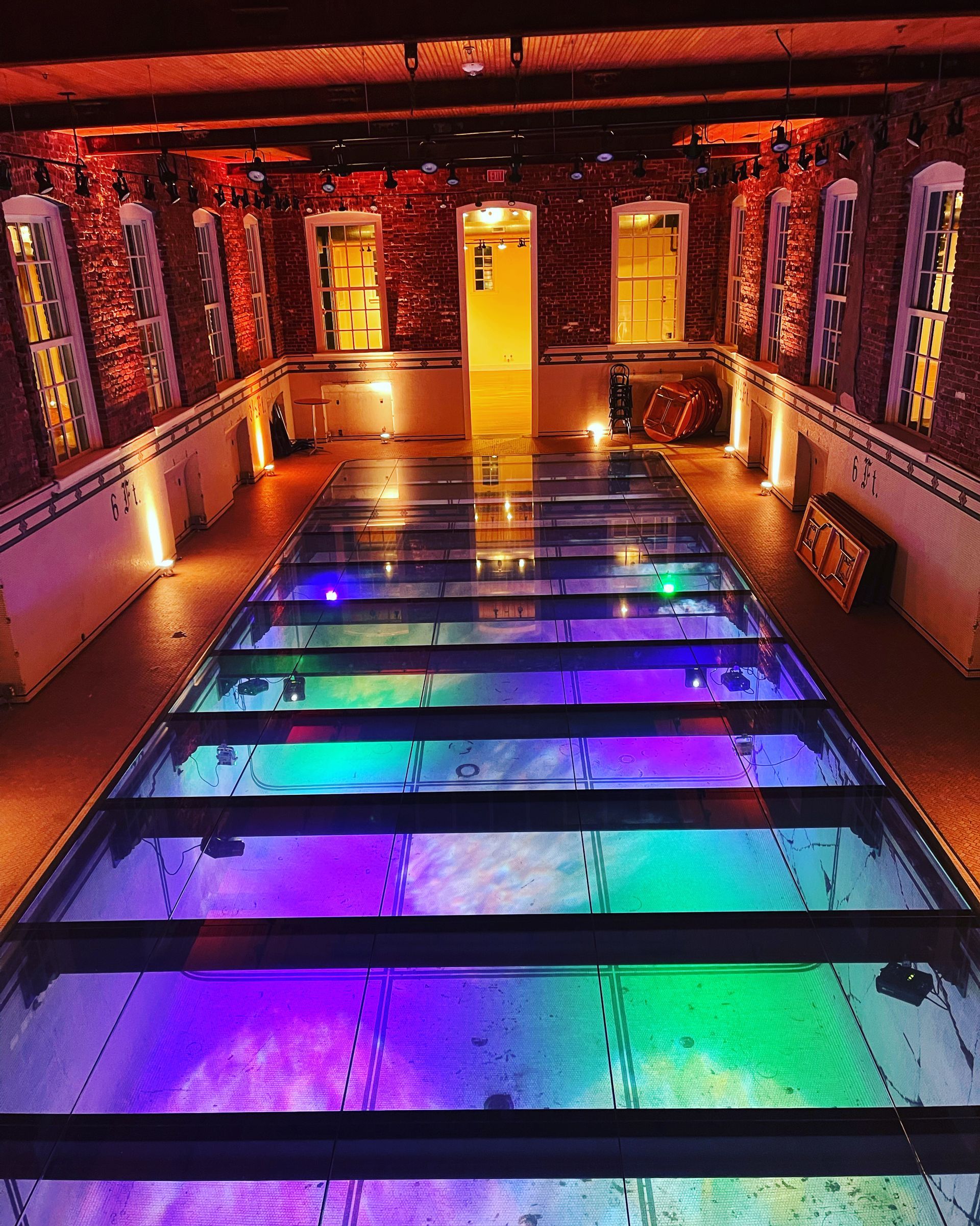 Glass flooring for the historical 701 Whaley project.