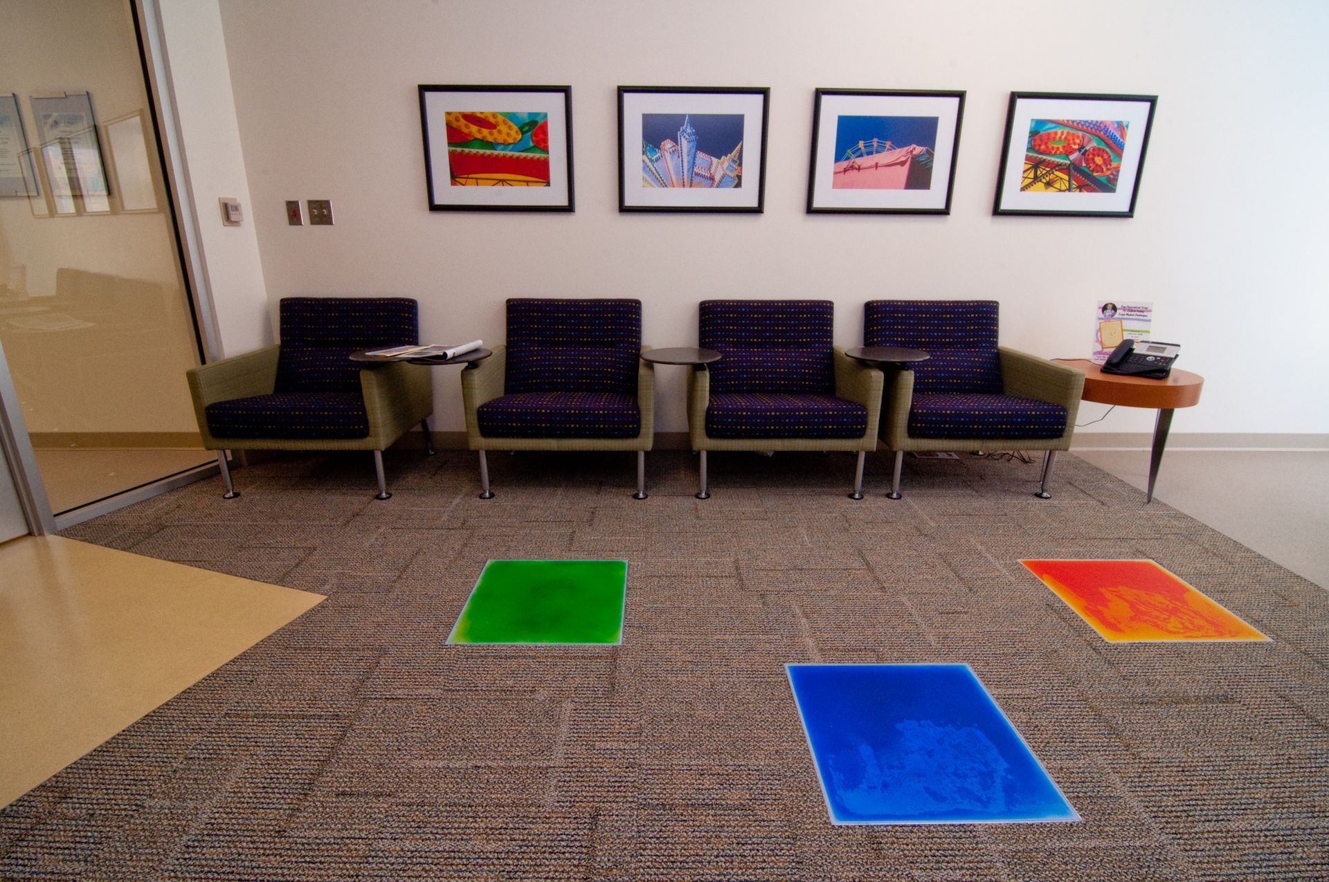 Liquid Lava interactive floor tiles at a children's hospital. Liquid Lava interactive floor tiles at a children's hospital.
