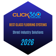 Award for Best Glass Flooring Systems, TCG Glass, 2025, with black base and clear glass.