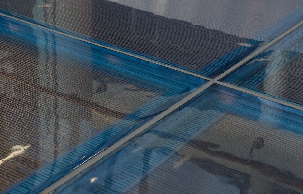 glass flooring Edmonton airport project