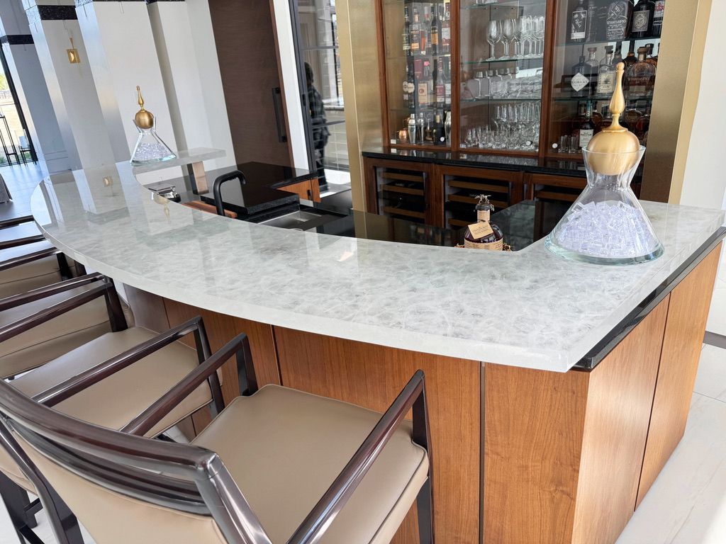 Smoke glass counter top