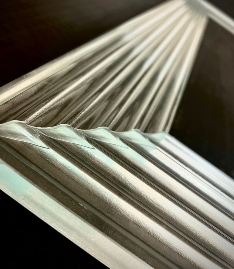 cast glass mouldings and frame