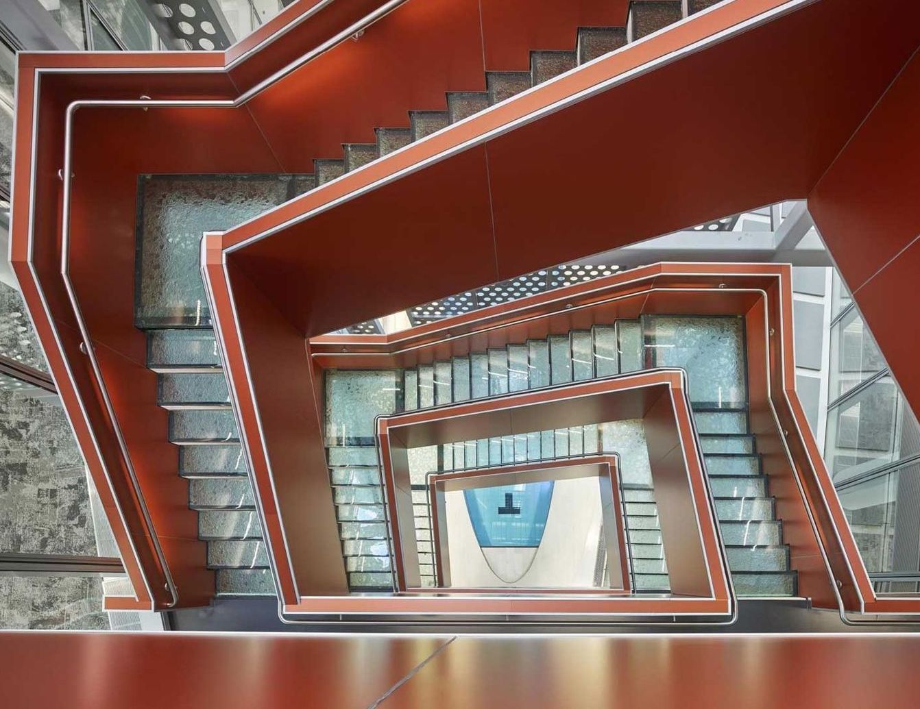 stylish glass staircase