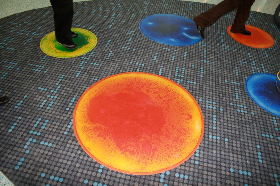 colorful liquid lava flooring circles