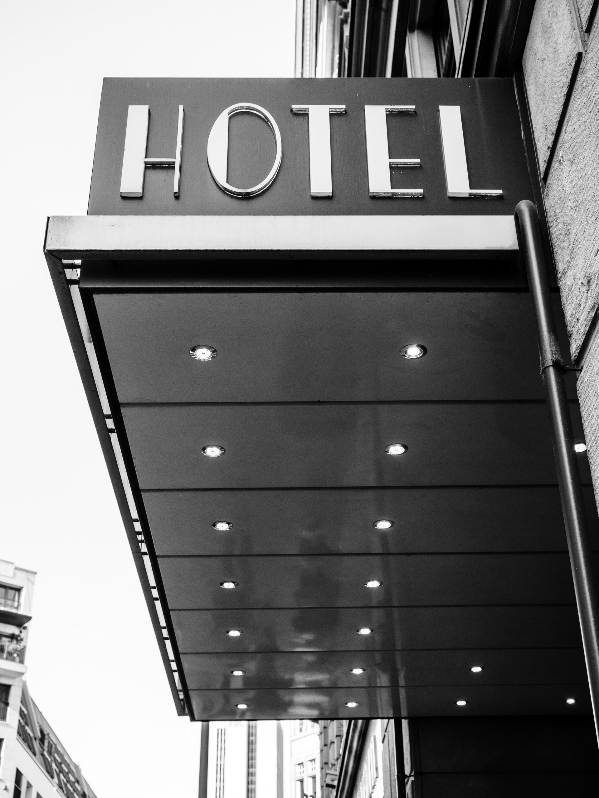 A black-and-white marquee sign saying A black-and-white marquee sign saying
