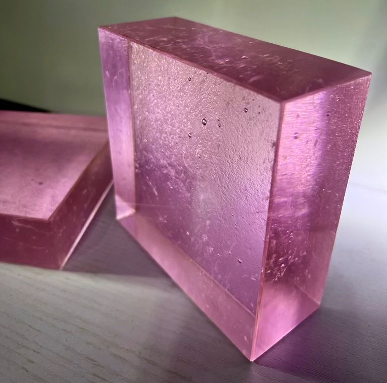 pink color glass