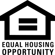 The Equal Housing Opportunity logo, featuring a house icon with an equals sign inside, above the text.