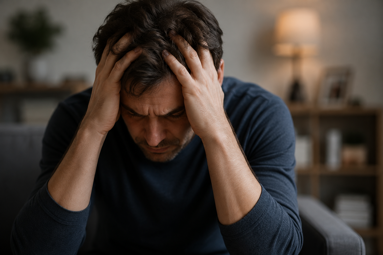 symptoms of severe anxiety physical and emotional stress illustration