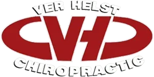 Logo for Ver Helst Chiropractic. Red