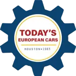 Logo for Demo Auto Repair: text with a gear icon, red and navy colors.