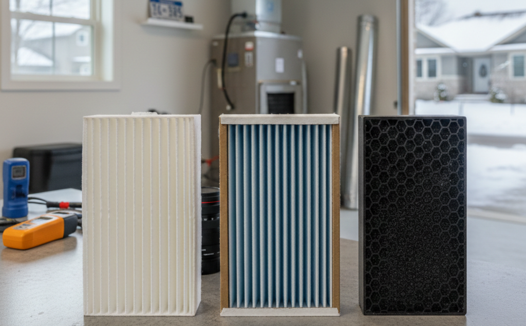 Comparison of HEPA, MERV, and activated carbon air filters.