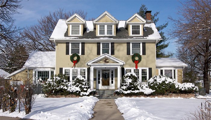 house needing duct cleaning in winter snow