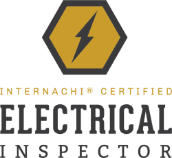 International Certified Electrical Inspector logo with yellow hexagon and lightning bolt, black text