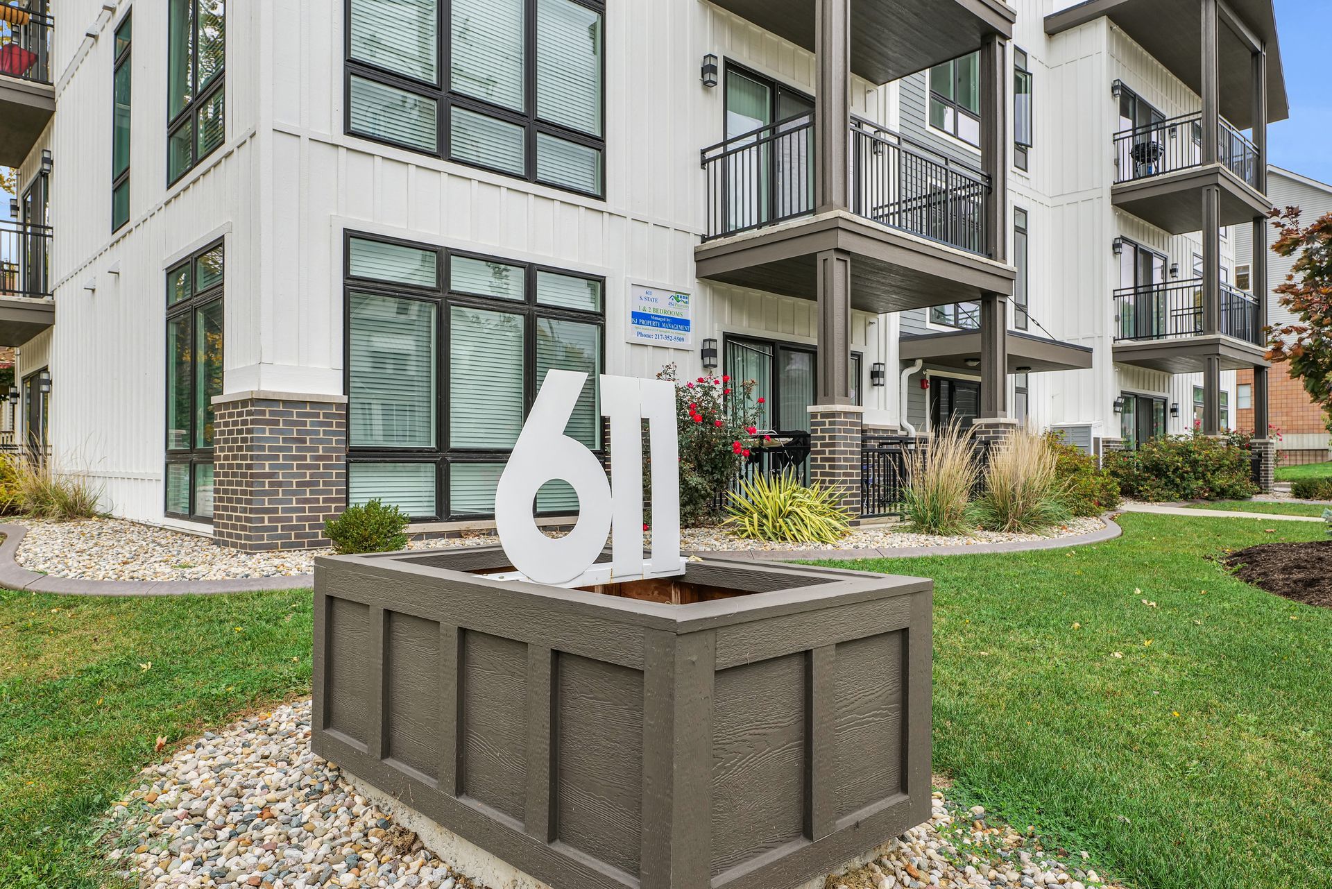 Photo of the numerical marker for a building,the number reading 