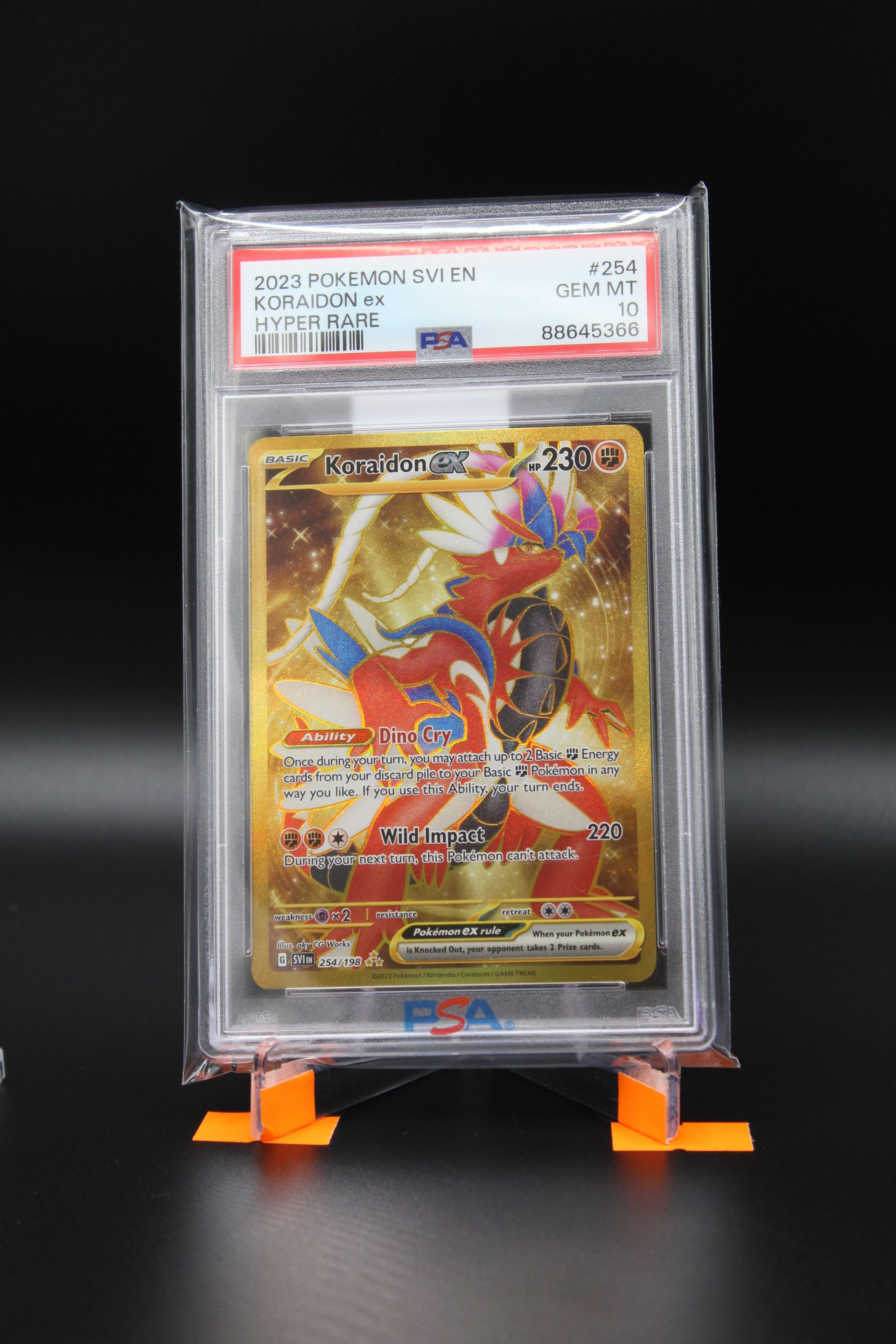 PME00092-2023 POKEMON SVI EN-SCARLET & VIOLET HYPER RARE #254 KORAIDON EX PSA 10