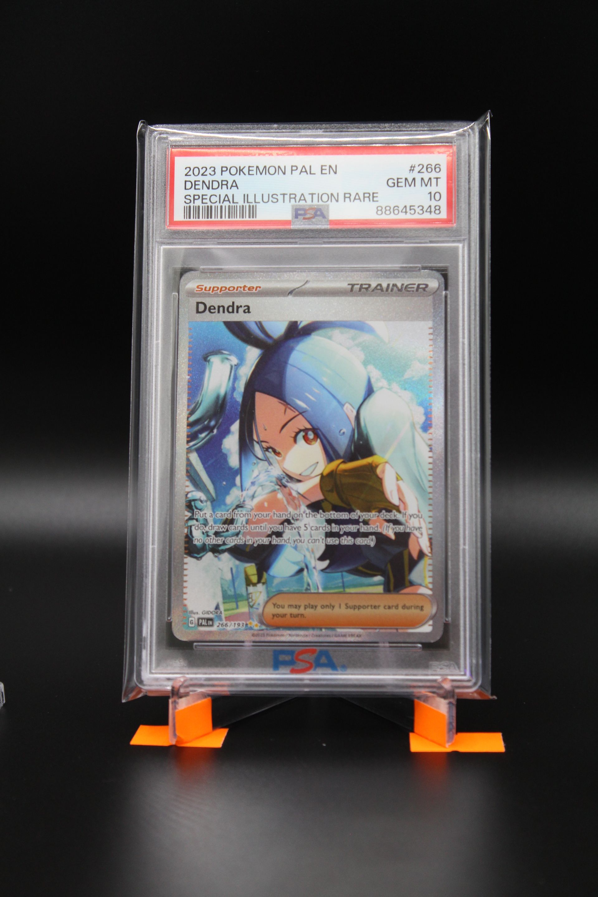 PME00074- 2023 POKEMON SPECIAL ILLUSTRATION RARE PALDEA EVOLVED SIR 266/193 DENDRA PSA 10