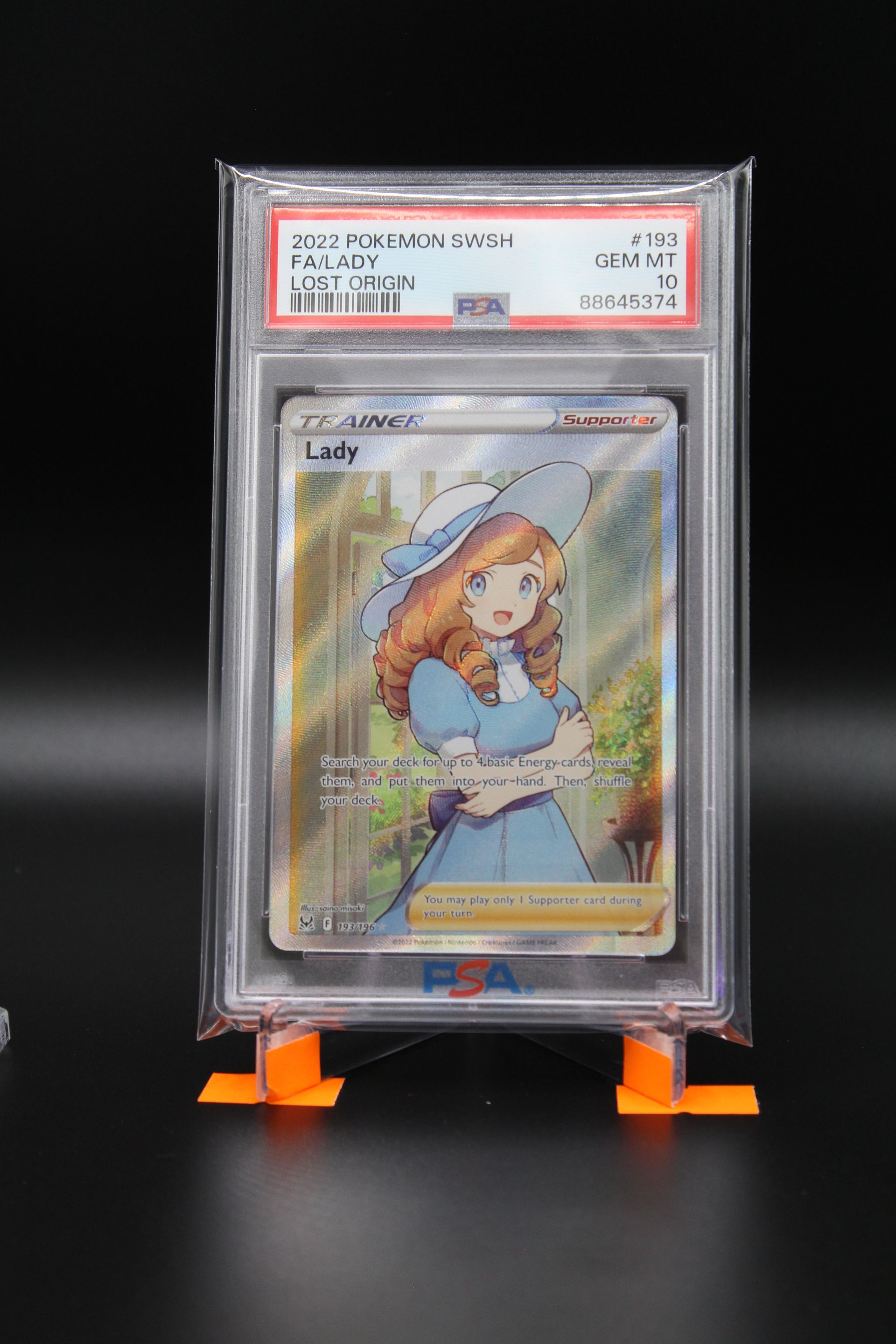 PME00100-2022 POKEMON SWORD & SHIELD LOST ORIGIN #193 FULL ART/LADY PSA 10