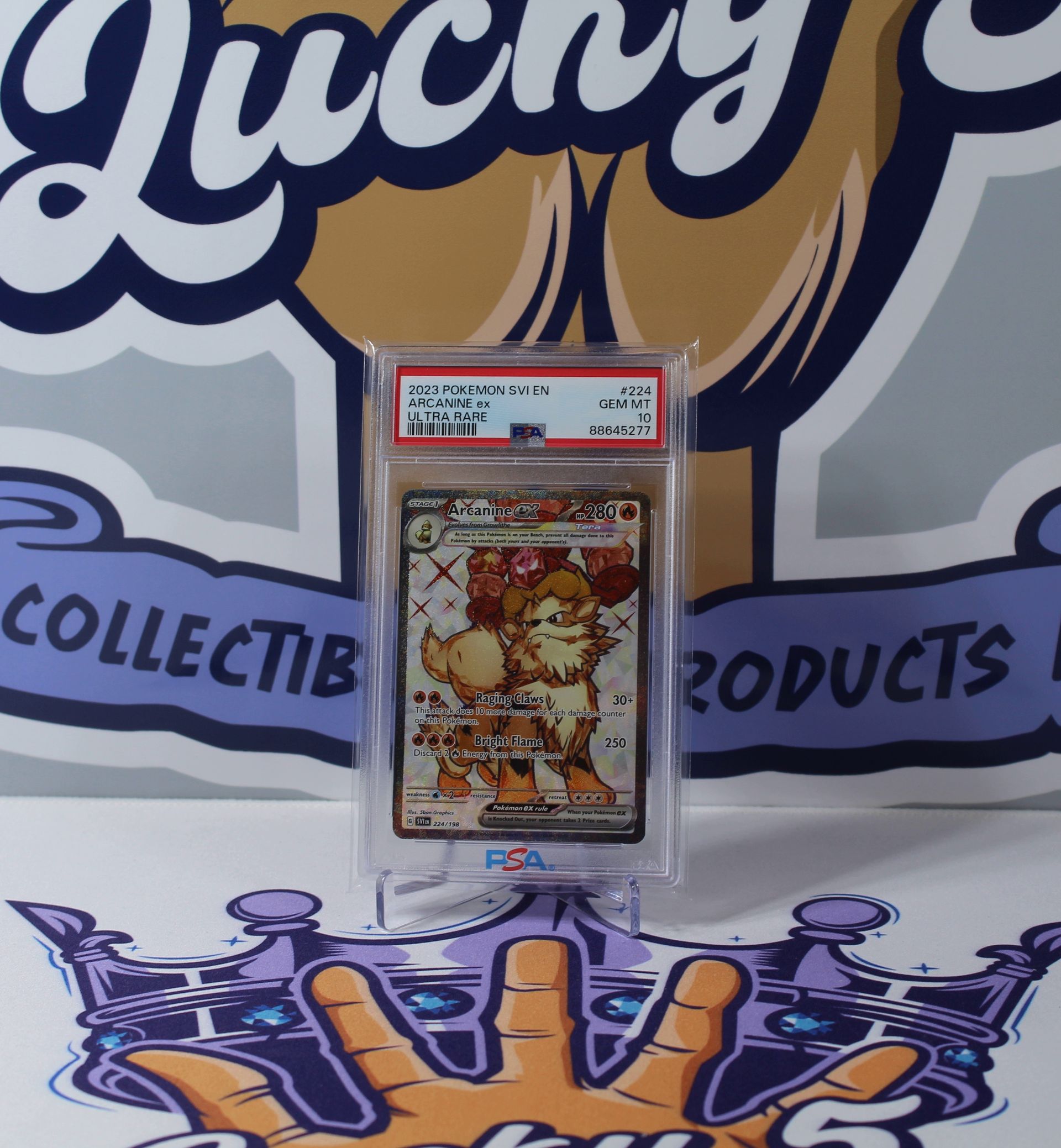PME00004-2023 Pokémon Scarlet & Violet Arcanine EX 224/198 Svi-EN PSA 10 GEM MINT