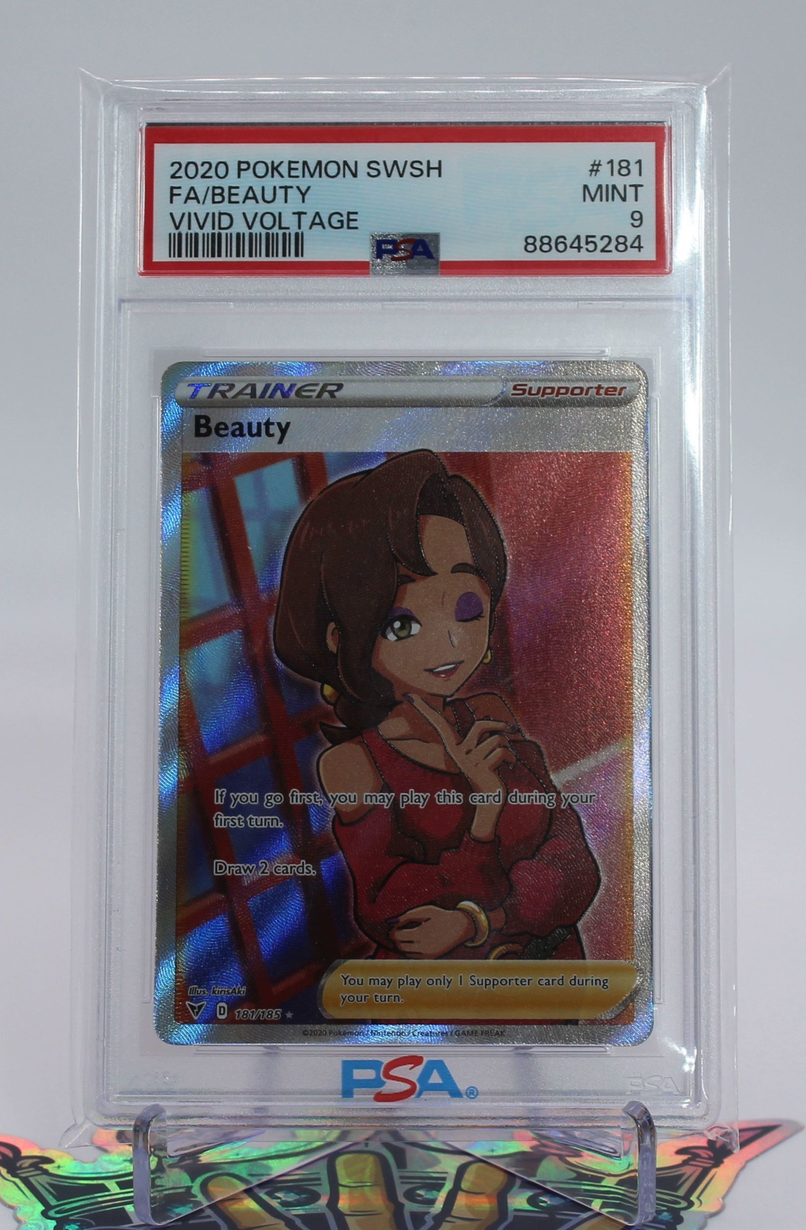 PME00010-2020 Pokémon SWSH Full Art Beauty Vivid Voltage 181/185 PSA 9